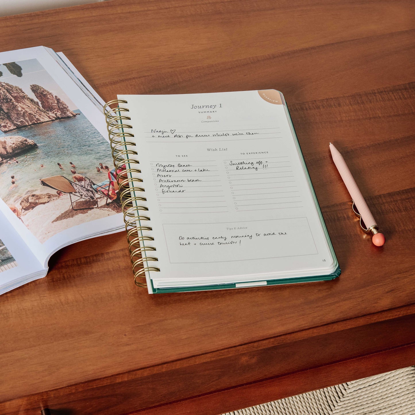 Guided Travel Journal, Hardcover B5 Spiral - Off Piste