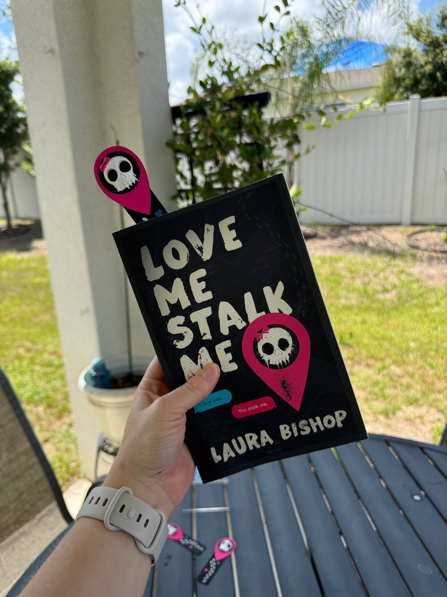 Love Me Stalk Me bookmark | Officially Licensed with Author Laura Bishop | Bookshelf Decor Bookish Merch