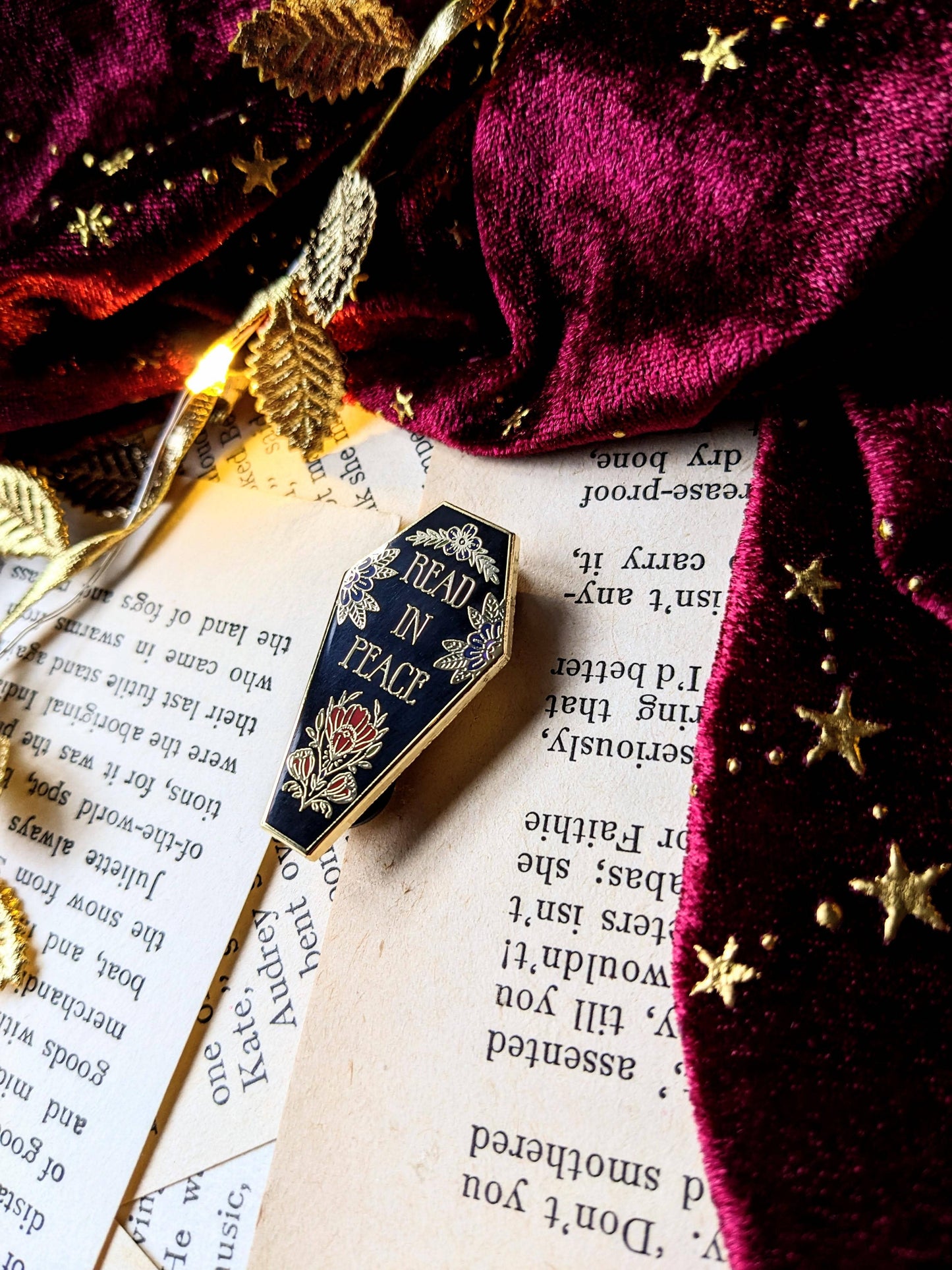 Read in Peace hard enamel pin