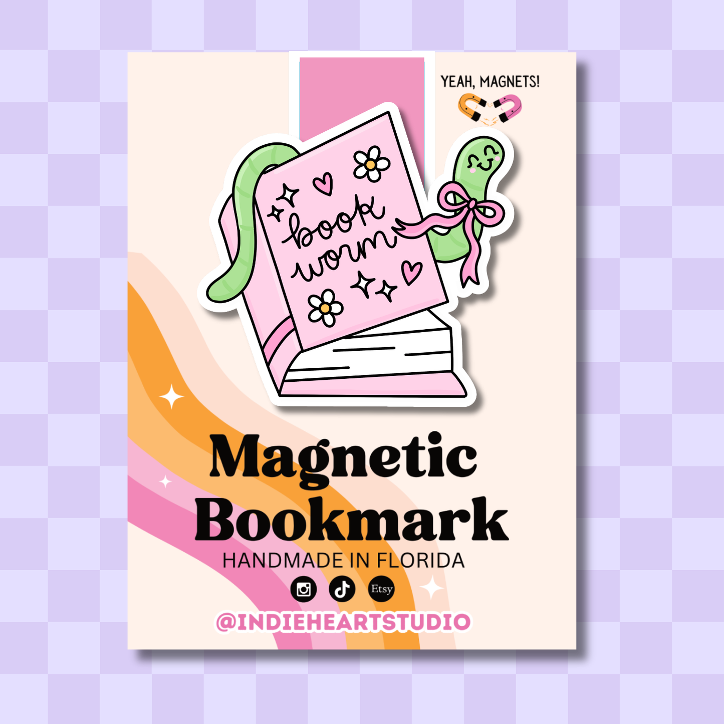 Book Worm Magnetic Bookmark | Bookish Spring