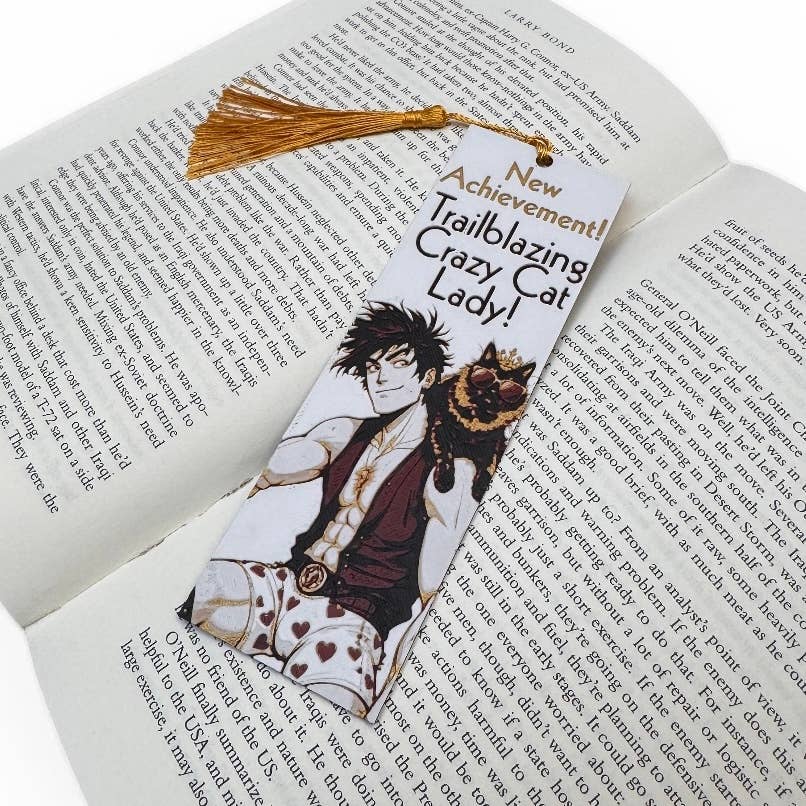 Dungeon Crawler Carl Inspired 3D Bookmark Crazy Cat Lady