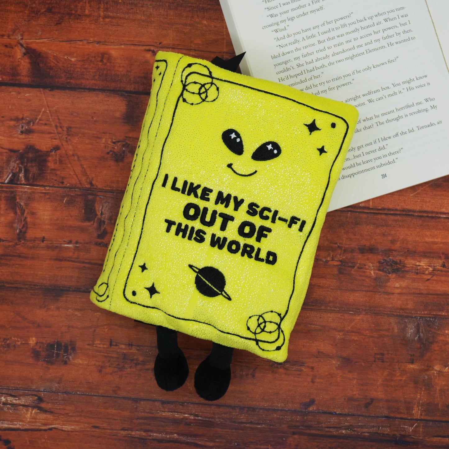 “I Like My Sci-fi Out of This World” Sci-Fi Book Plush