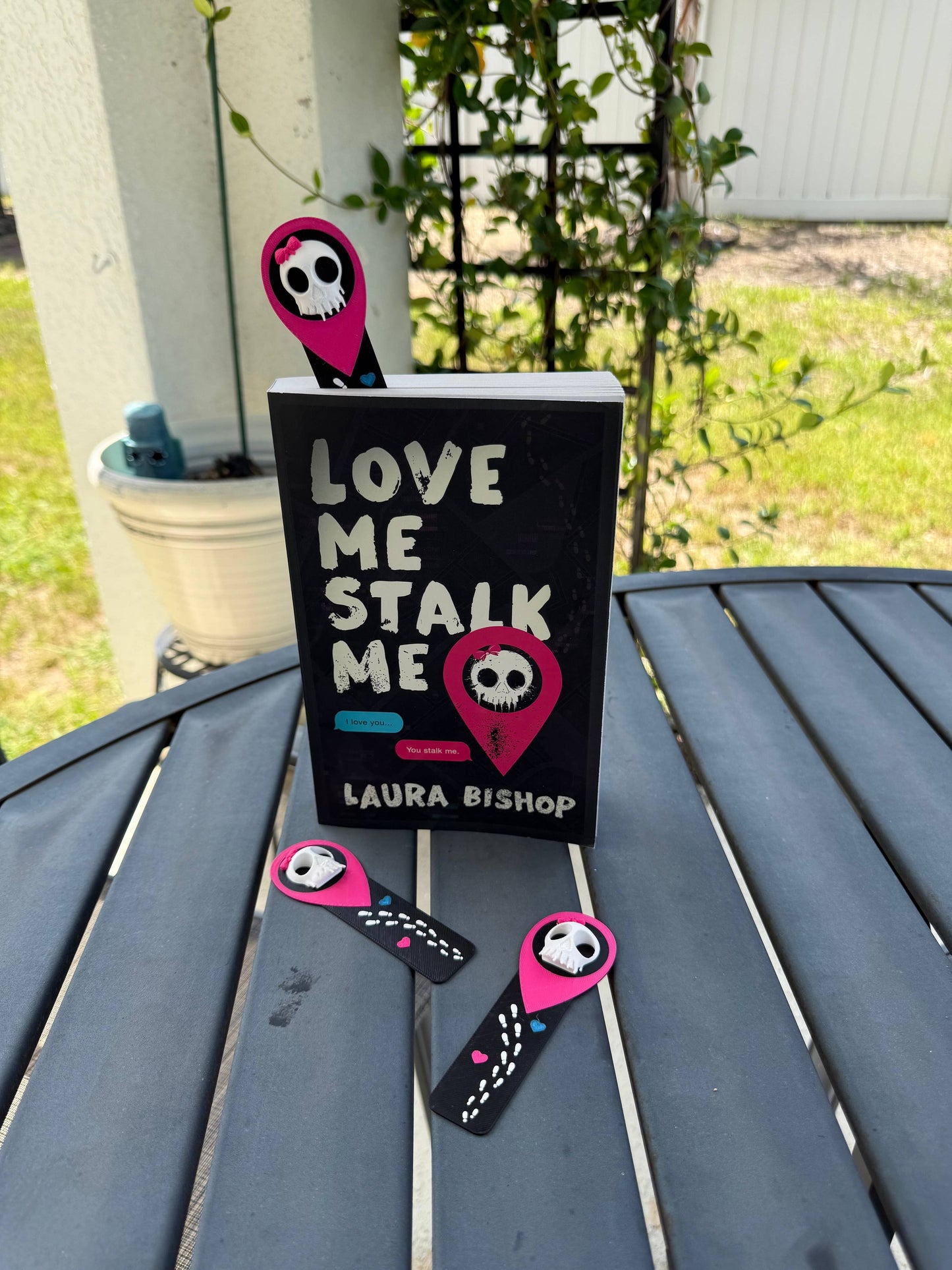 Love Me Stalk Me bookmark | Officially Licensed with Author Laura Bishop | Bookshelf Decor Bookish Merch