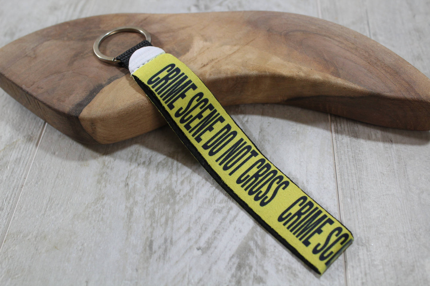 Crime Scene //neoprene Wristlet Keychain
