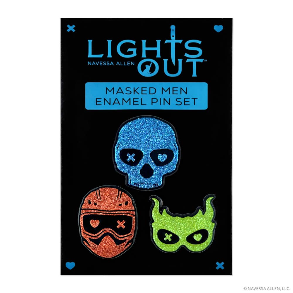 Lights Out: Into Darkness Series: Masked Men Enamel Pins (3-Pack)