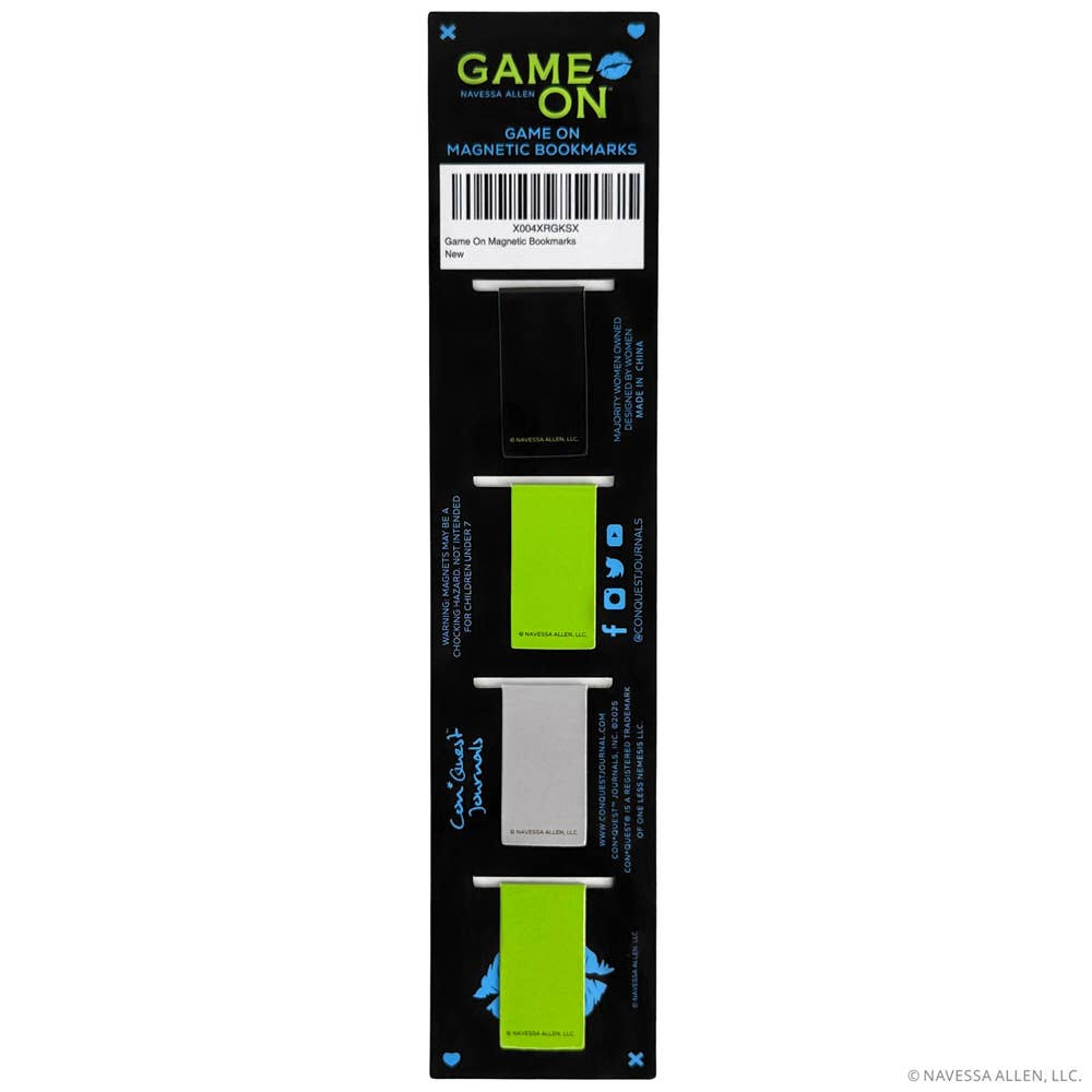 Game On Magnetic Bookmarks (4-Pack)