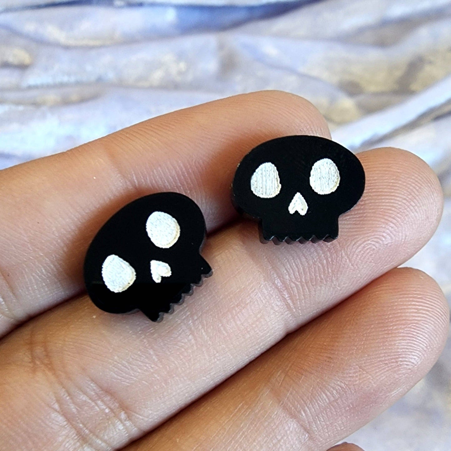 Skull Acrylic Stud Earrings