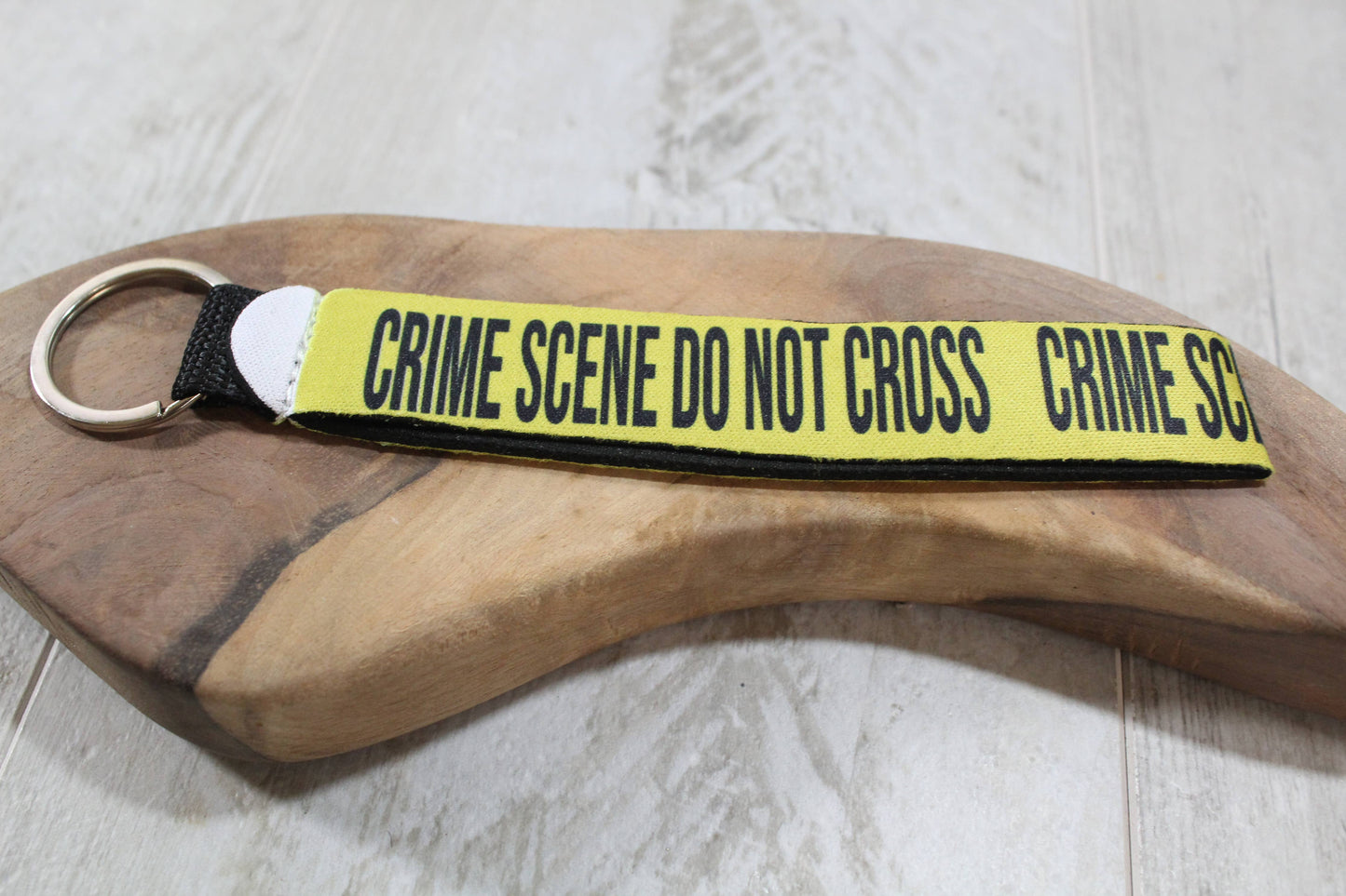 Crime Scene //neoprene Wristlet Keychain