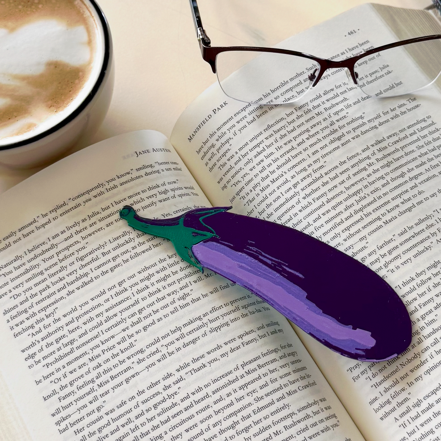 Eggplant Aubergine 3D Bookmark