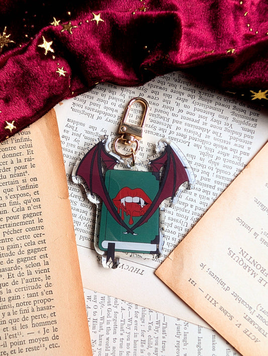 Vampire Book Acrylic Keyring