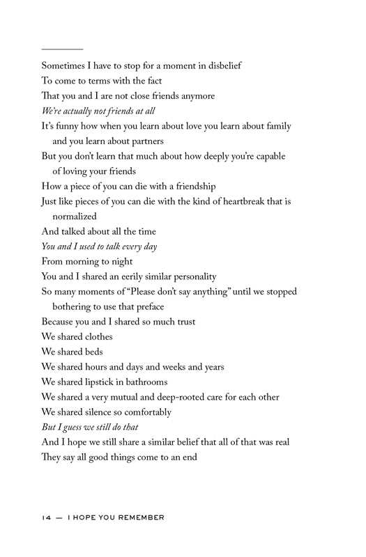 I Hope You Remember by Josie Balka