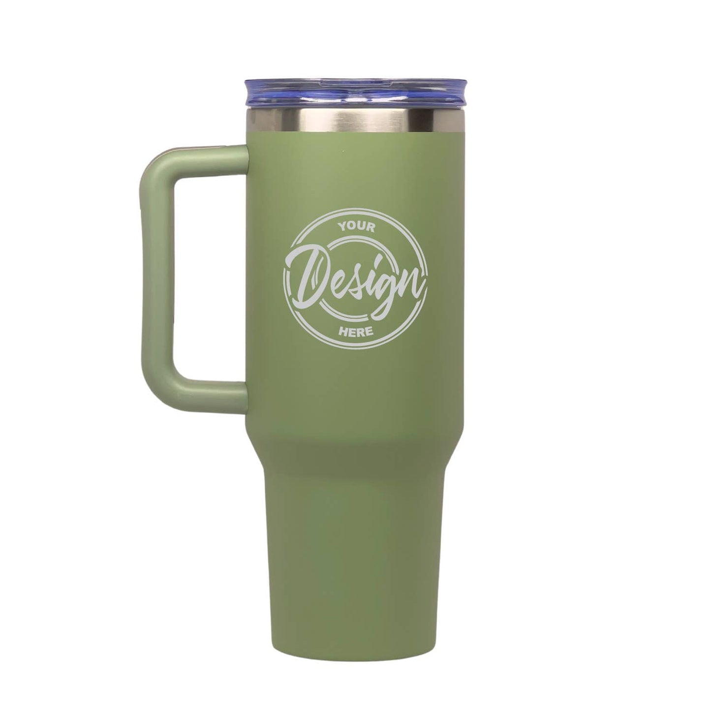 40oz Tumbler with Handle | Custom Engraved Logo or Design