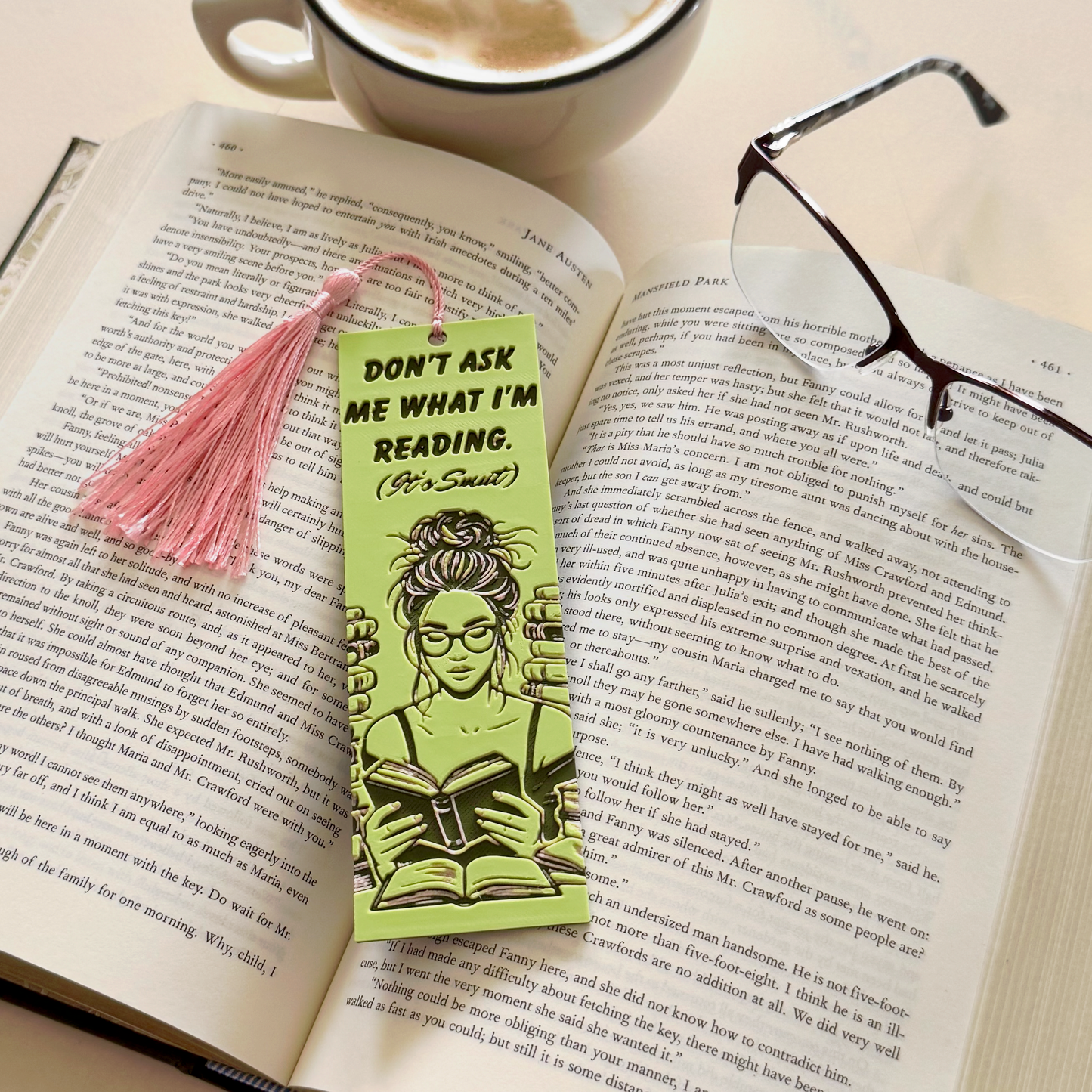 Don't Ask Me What I'm Reading - Funny 3D Bookmark - Smut