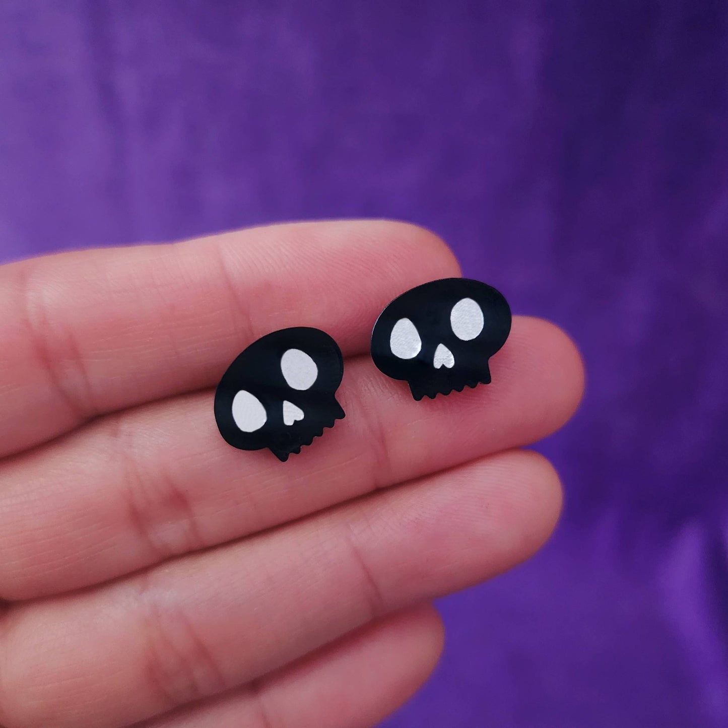 Skull Acrylic Stud Earrings