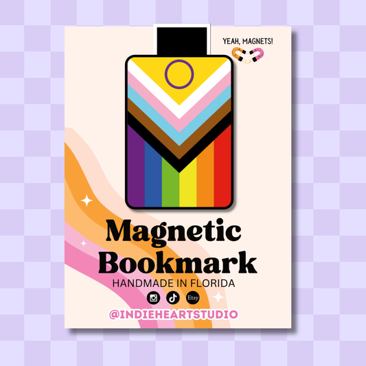Inclusive Pride Flag Magnetic Bookmark