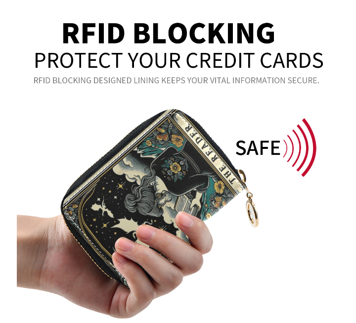 The Reader RFID Protective Zip Wallet