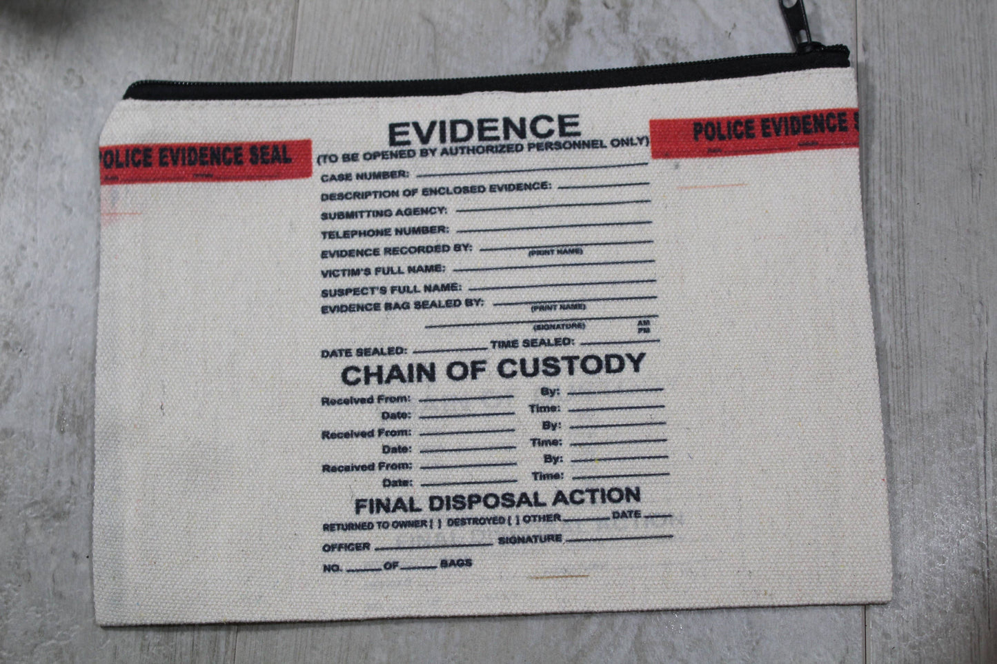 Evidence Makeup/ whatever bag