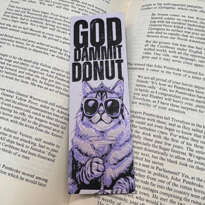 GODDAMMIT DONUT! Dungeon Crawler Carl Inspired 3D Bookmark 