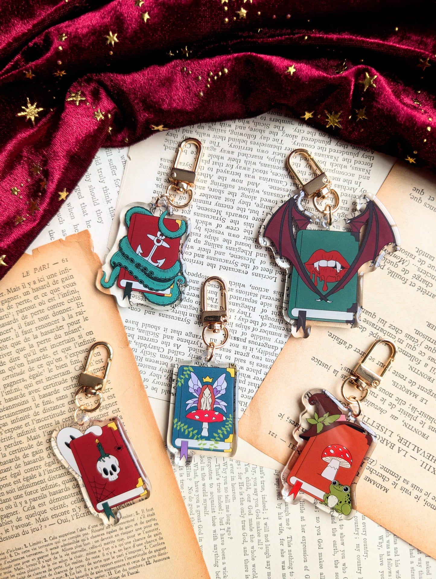 Vampire Book Acrylic Keyring