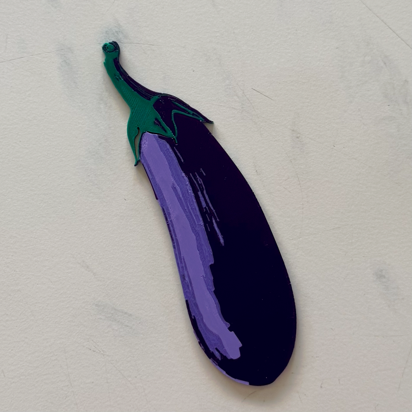 Eggplant Aubergine 3D Bookmark