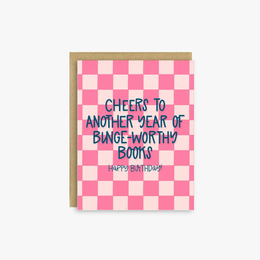 Binge-Worthy Books Birthday Card