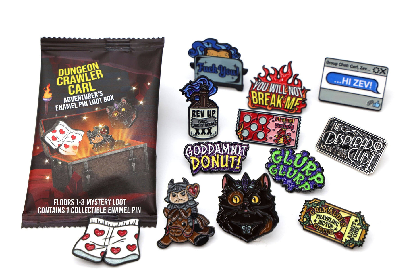 Dungeon Crawler Carl Adventurer's Pin Loot Box: Floors 1-3