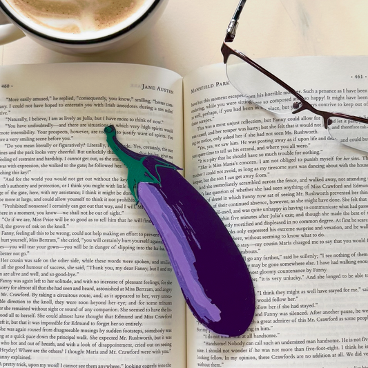 Eggplant Aubergine 3D Bookmark