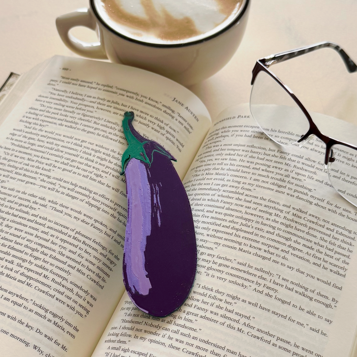Eggplant Aubergine 3D Bookmark