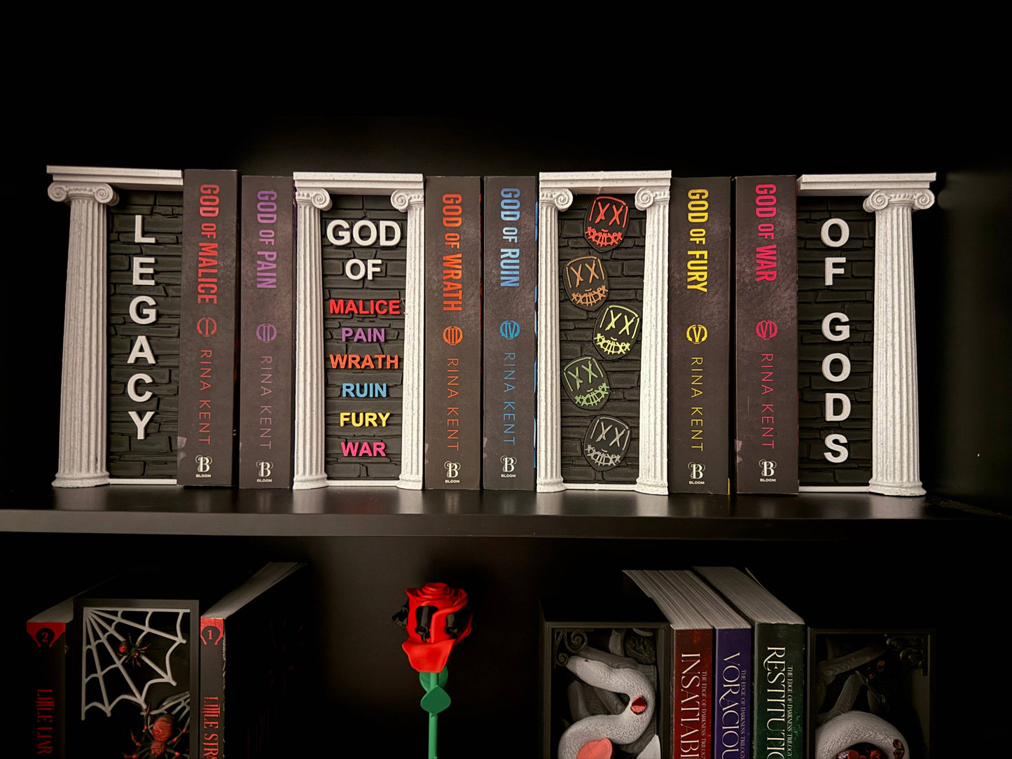 Legacy Of Gods Book Nook Set | Officially Licensed | Rina Kent | Bookshelf Decor | Bookish Merch