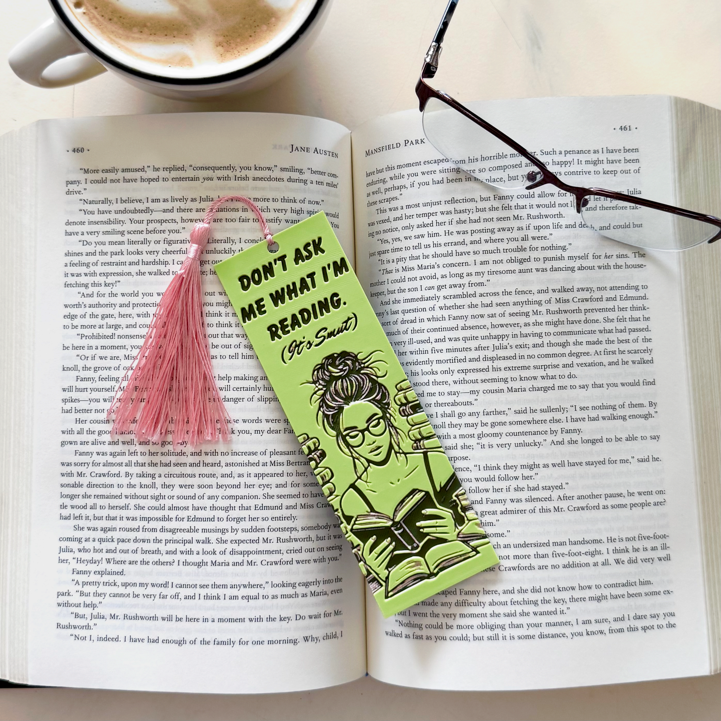 Don't Ask Me What I'm Reading - Funny 3D Bookmark - Smut
