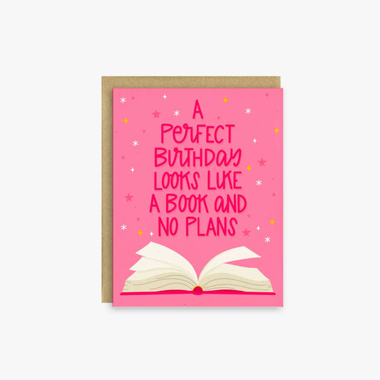 No Plans Just Books Birthday Card