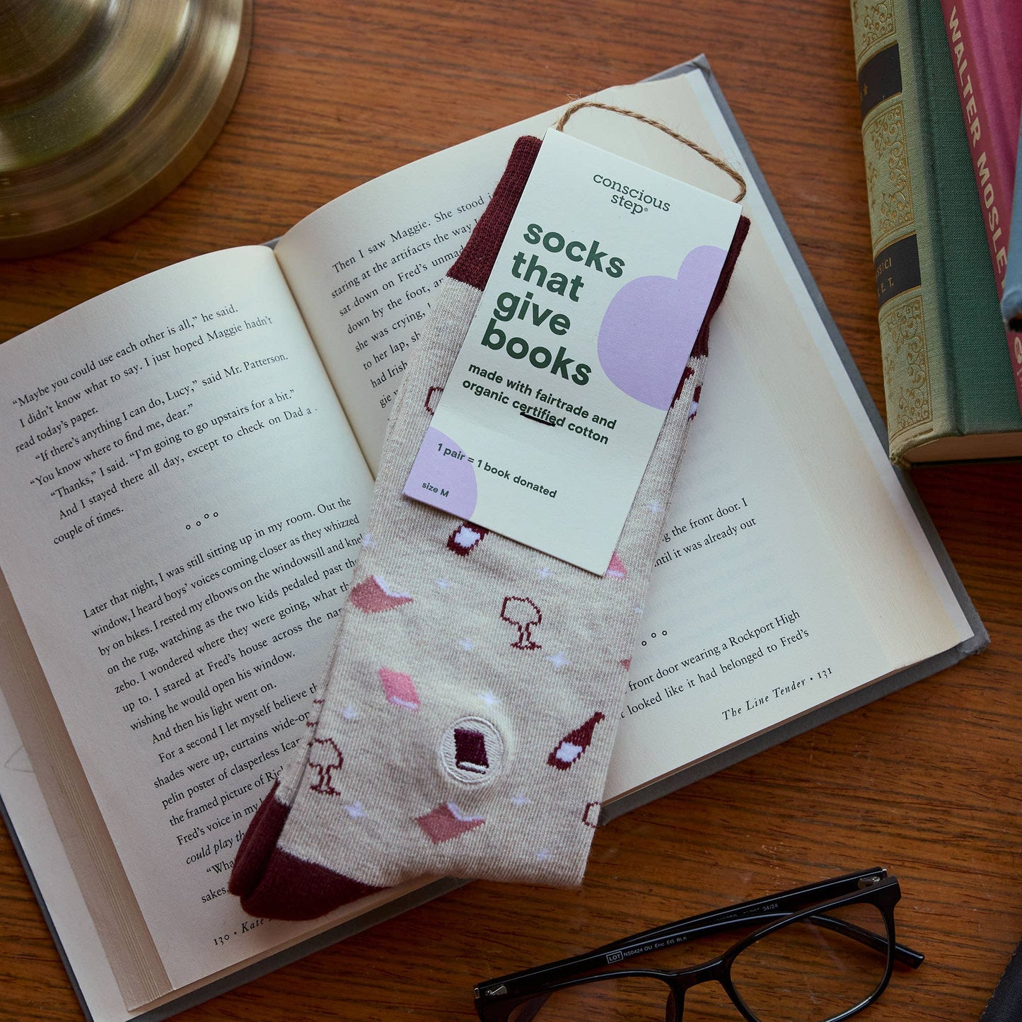 Socks that Give Books | Books and Wine - Gifts for Readers