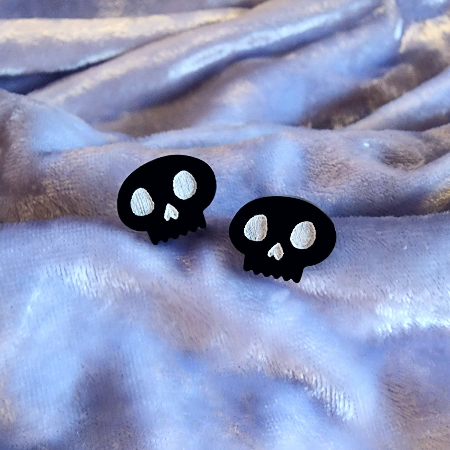 Skull Acrylic Stud Earrings