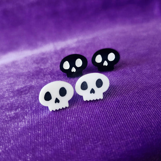 Skull Acrylic Stud Earrings
