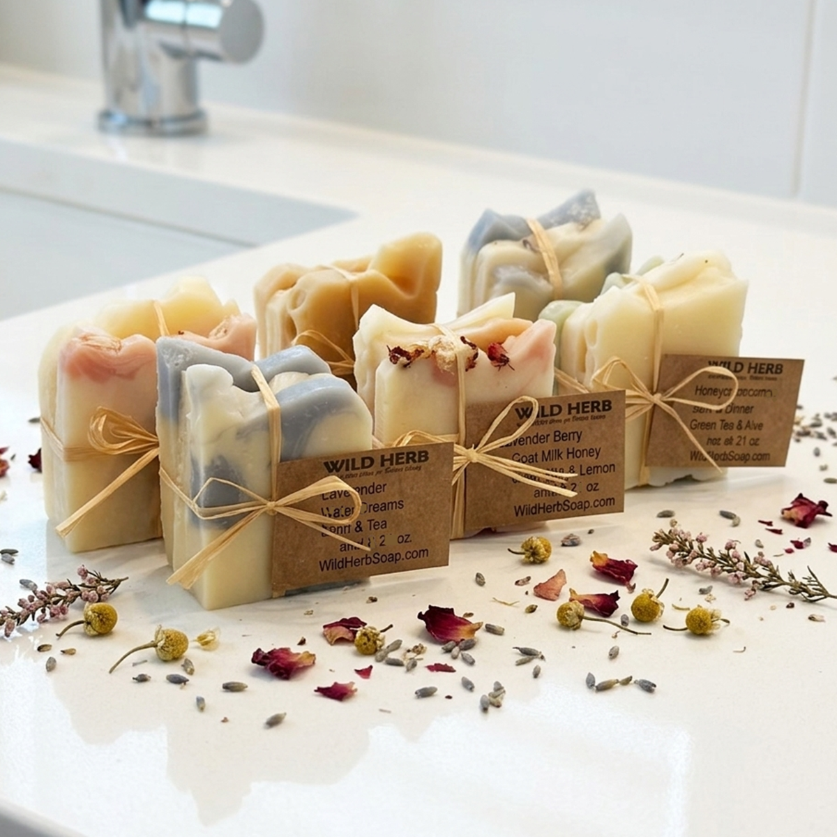 Small Soap Sampler Slices Botanicals Natural Organic Display