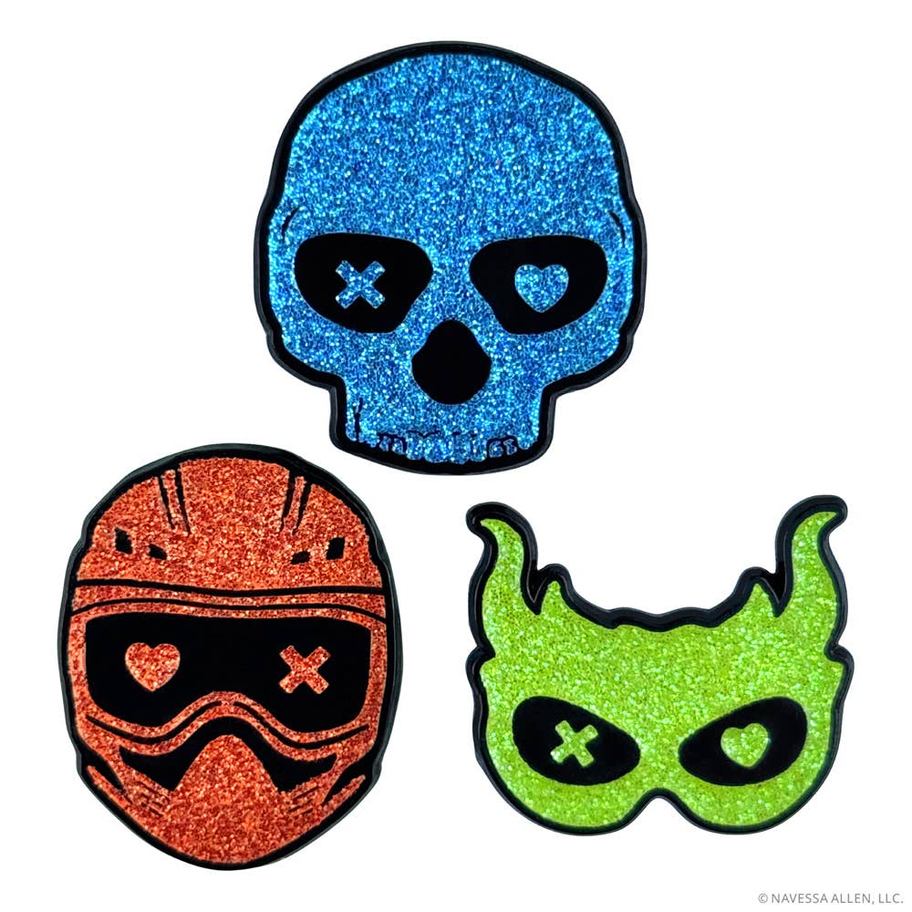 Lights Out: Into Darkness Series: Masked Men Enamel Pins (3-Pack)