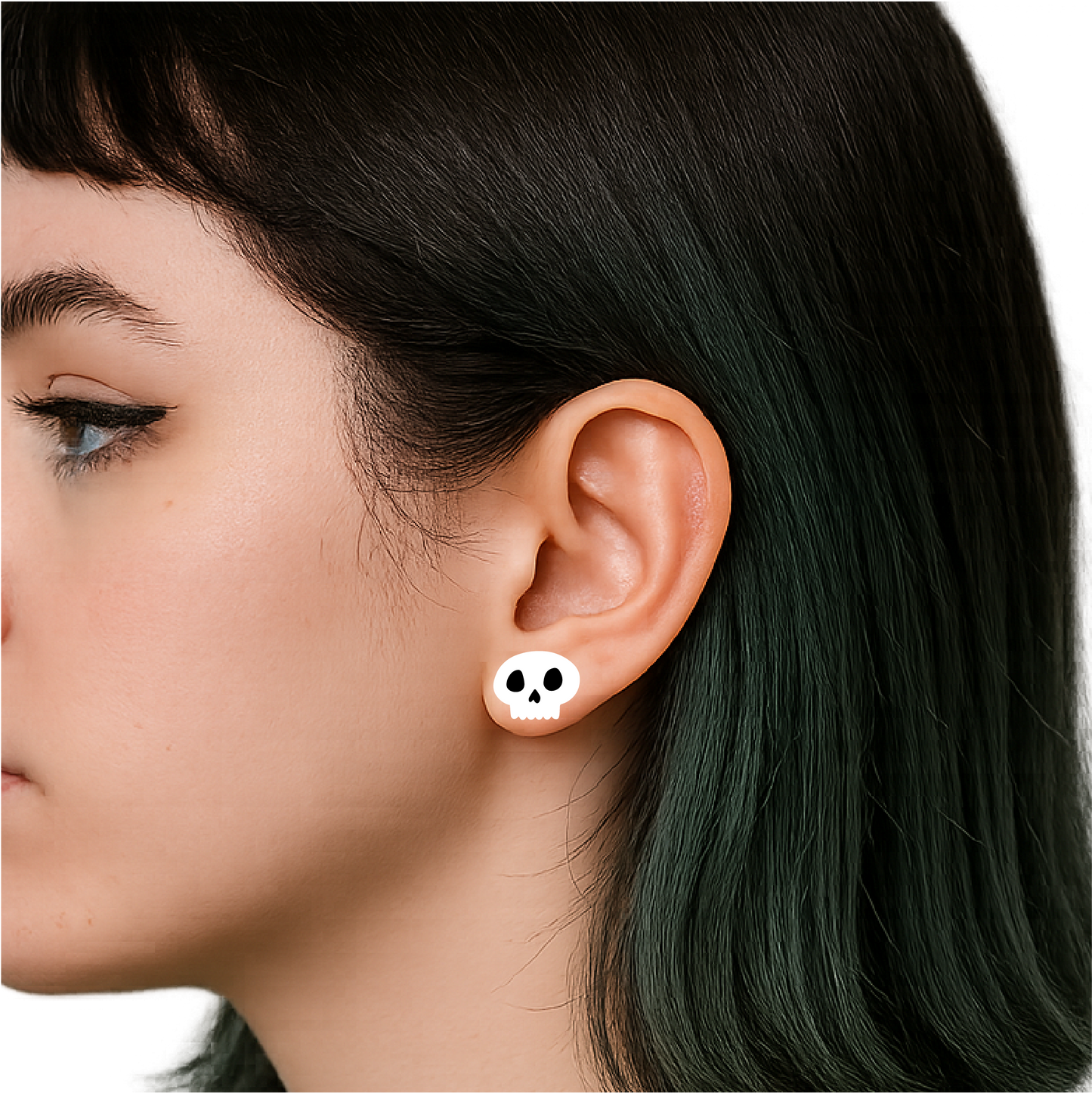 Skull Acrylic Stud Earrings