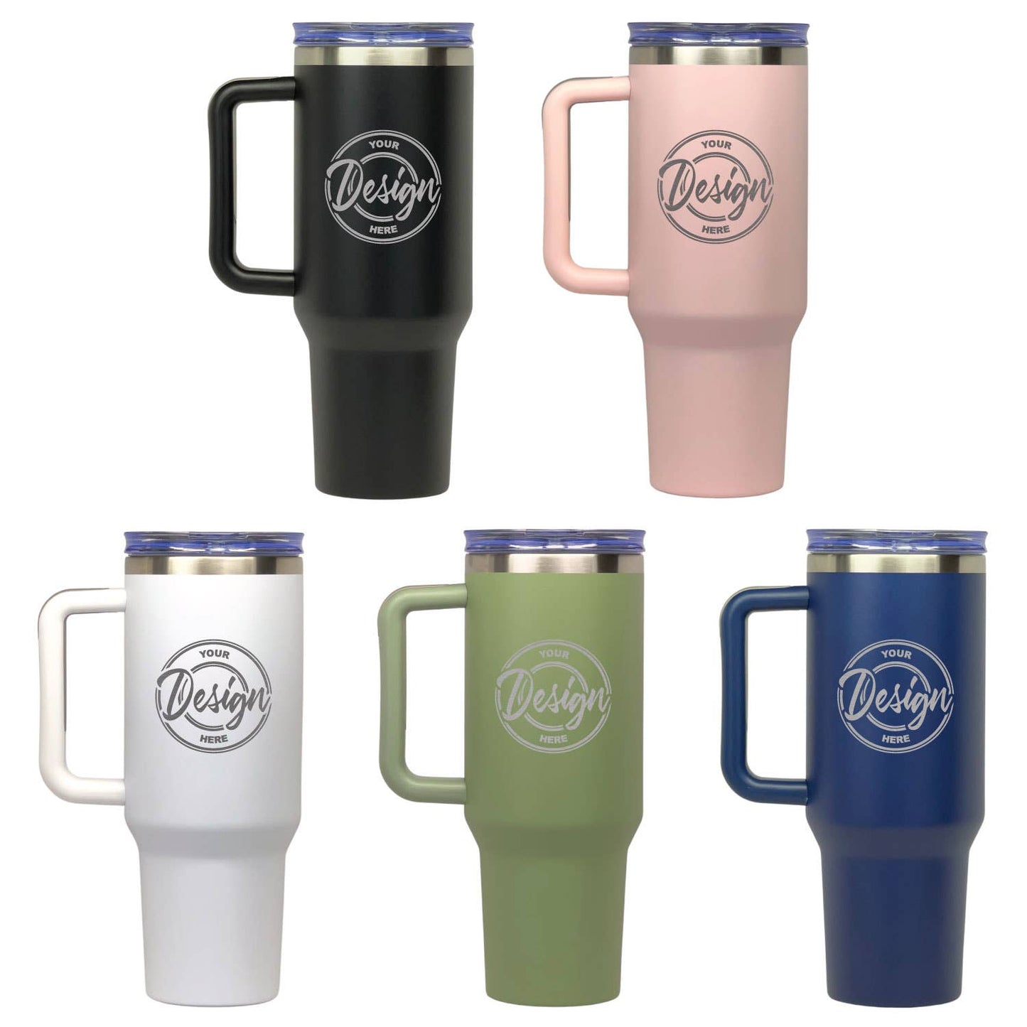 40oz Tumbler with Handle | Custom Engraved Logo or Design