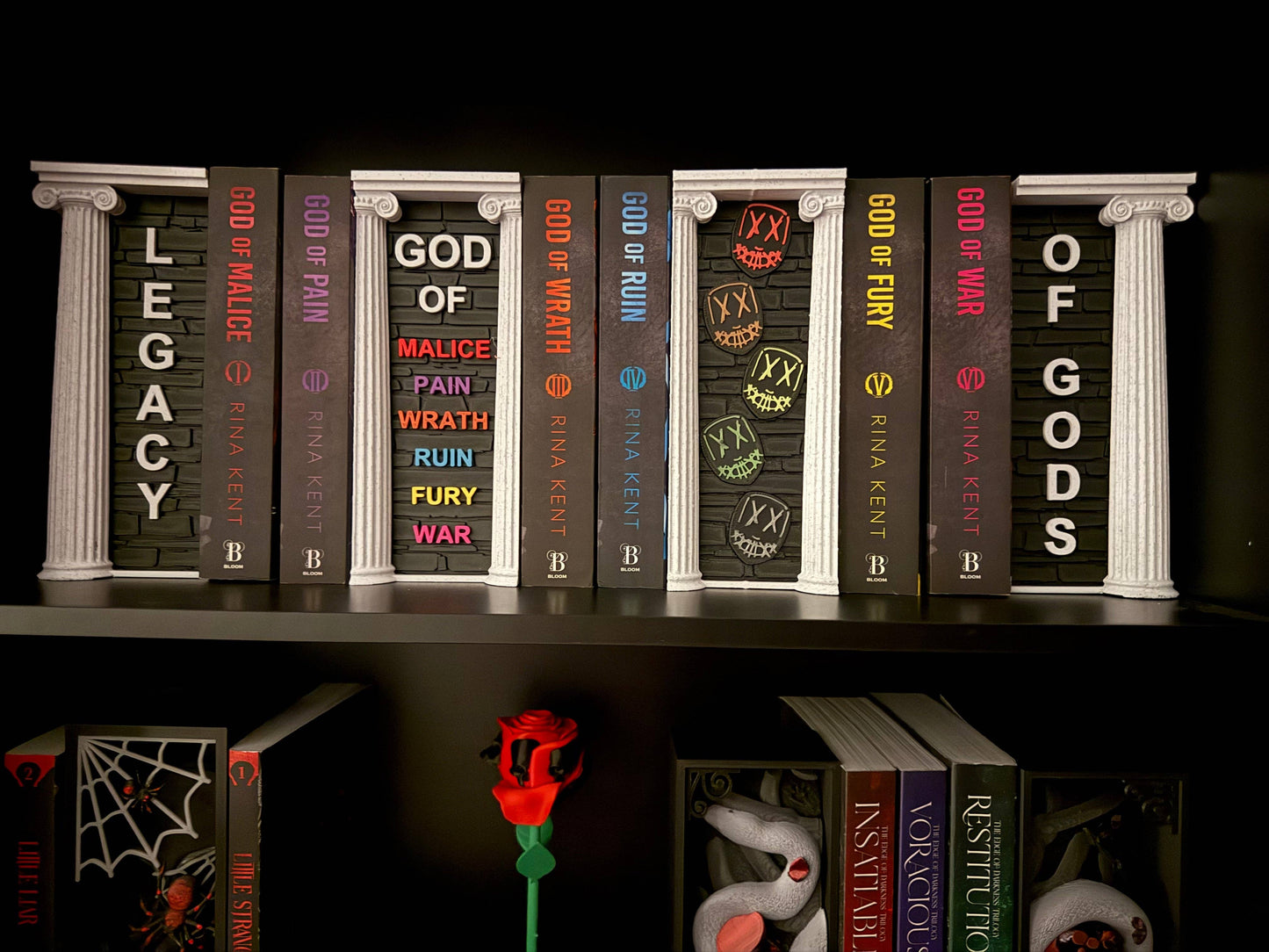Legacy Of Gods Book Nook Set | Officially Licensed | Rina Kent | Bookshelf Decor | Bookish Merch