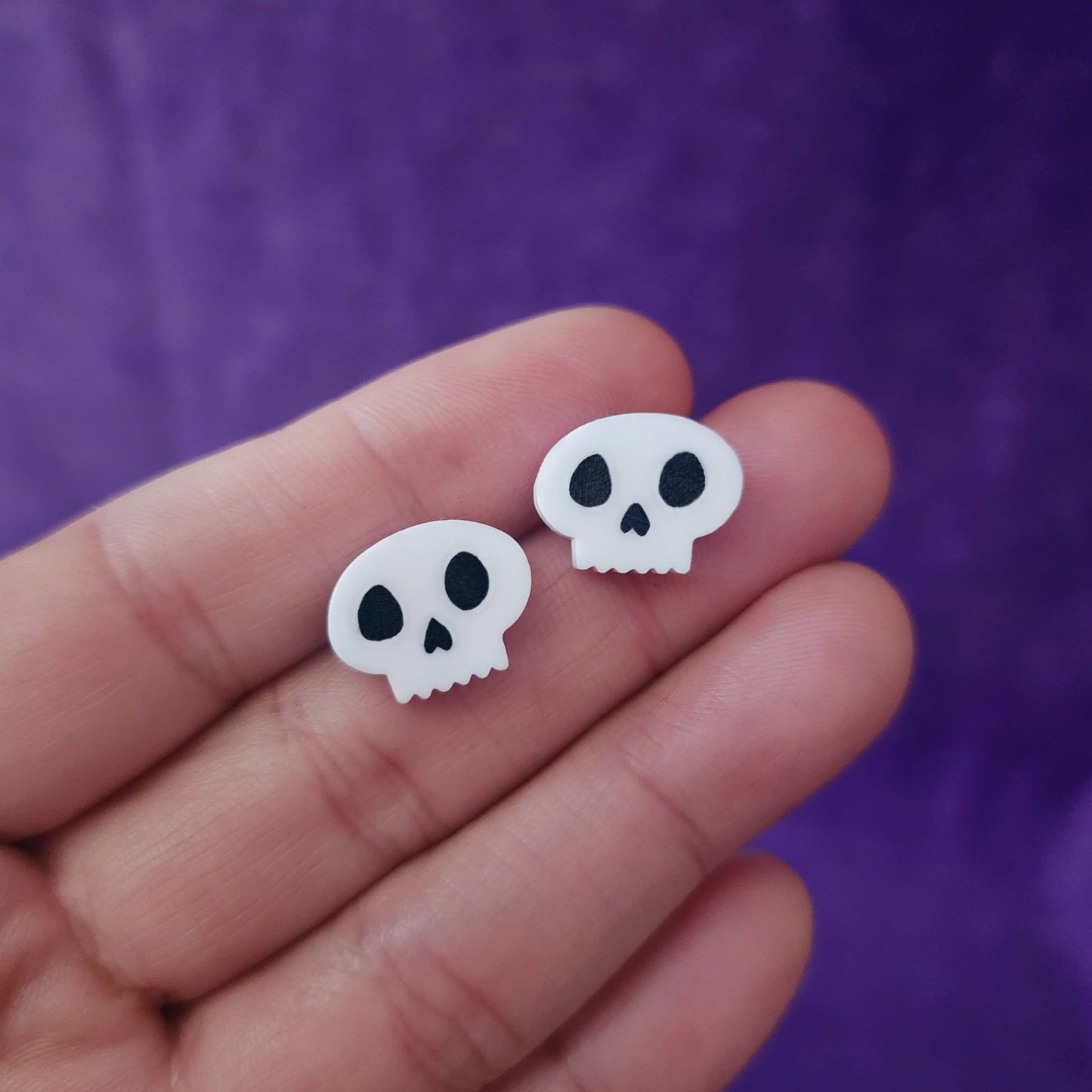 Skull Acrylic Stud Earrings