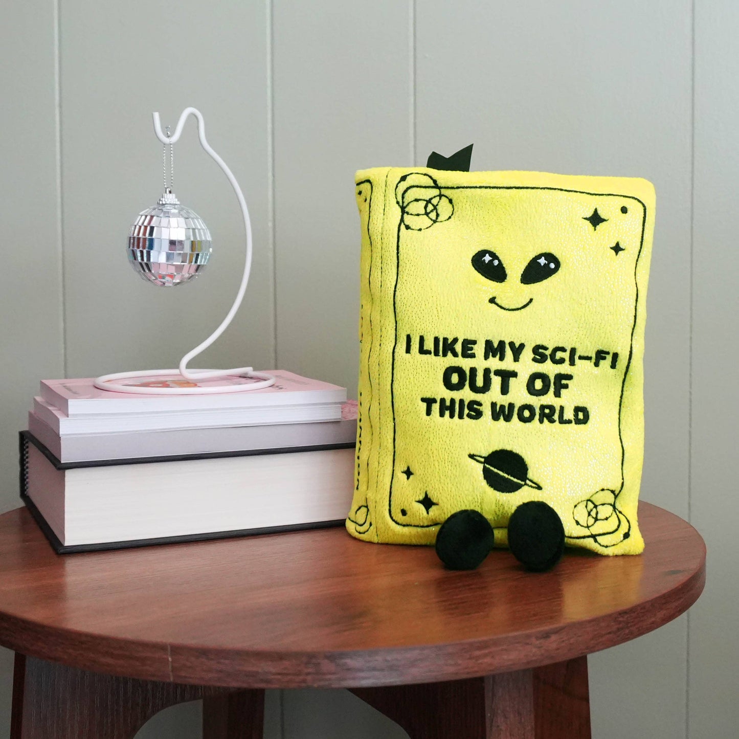 “I Like My Sci-fi Out of This World” Sci-Fi Book Plush