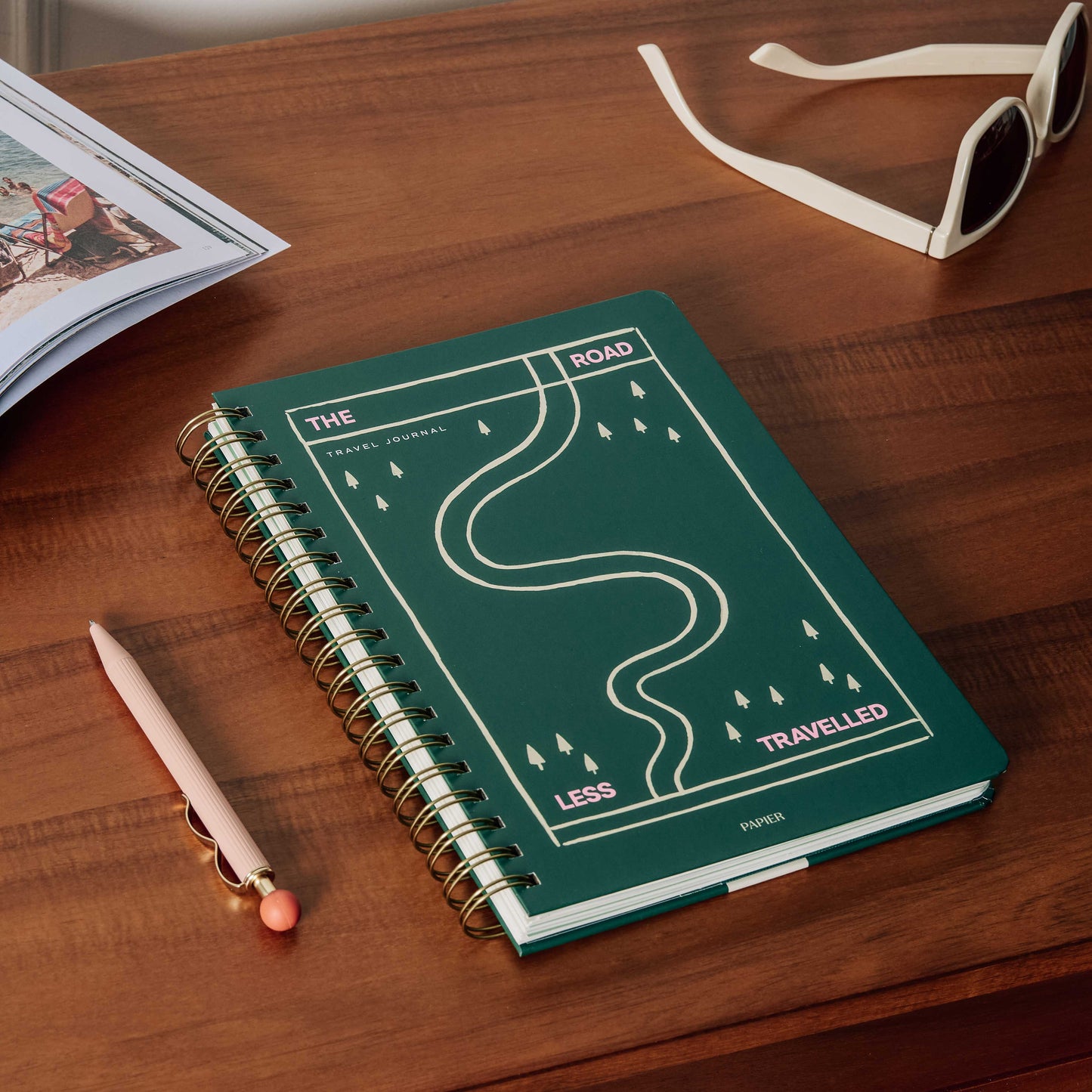 Guided Travel Journal, Hardcover B5 Spiral - Off Piste