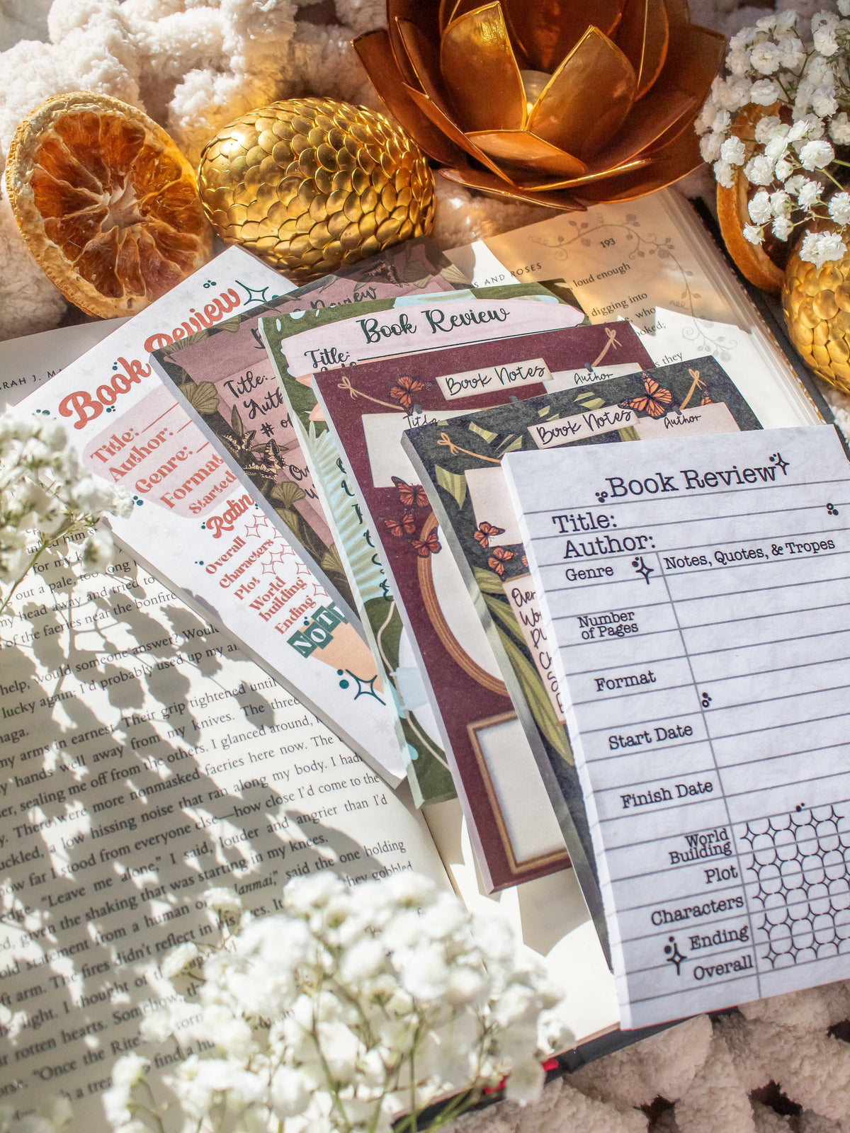 4x6 Book Review Post-it Notepad | Littlest Book Dragon